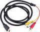 Kabel HDMI -  RCA (Cinch) x3 1.5m czarny (24697) 3