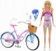 Lalka Barbie Barbie LALKA BARBIE NA ROWERZE HBY28 LALKA + ROWER 2