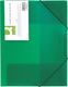 Q-Connect Teczka z gumką Q-CONNECT, PP, A4, 400mikr., 3-skrz., transparentna zielona - 5705831023130 1