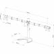 Art Stojak biurkowy na 3 monitory 13" - 27" L-22N (RAMART L-22N) 1