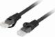Lanberg PATCHCORD KAT.6 UTP LSZH CU 0.25M CZARNY FLUKE PASSED LANBERG 1