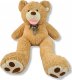 BLUBELL Miś GIGANT XXL TEDDY z kokardą 160 cm BEŻOWY 1