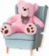 BLUBELL Wielki Miś pluszowy z kokardą TEDDY 130 cm RÓŻOWY 1