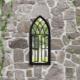 vidaXL vidaXL Lustro ogrodowe, czarne, 70x30 cm, żelazne 2