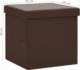 vidaXL vidaXL Składane stołki ze schowkiem, 2 szt., brązowe, PVC 9