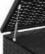Skrzynia ogrodowa vidaXL vidaXL Skrzynia na poduszki ogrodowe rattan PE 100x97,5x104 cm, czarna 4