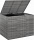 Skrzynia ogrodowa vidaXL vidaXL Skrzynia na poduszki ogrodowe, rattan PE, 145x100x103cm, szara 2