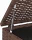 Skrzynia ogrodowa vidaXL vidaXL Skrzynia na poduszki ogrodowe, rattan PE, 100x97,5x104 cm, brąz 3