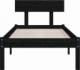 vidaXL vidaXL Rama łóżka, czarna, drewno sosnowe, 75x190 cm, pojedyncza 4