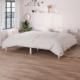 vidaXL 810163 Bed Frame White Solid Wood Pine 180x200 cm 6FT Super King 1