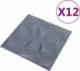 vidaXL vidaXL Panele ścienne 3D, 12 szt., 50x50 cm, szary diament, 3 m 2