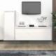 vidaXL vidaXL Szafki pod TV, 2 szt., białe, lite drewno sosnowe 1