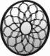 vidaXL vidaXL Lustro ogrodowe, czarne, 60x3 cm, okrągła żelazna rama 3
