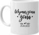 Koszulkowy Wymarzona żona (data) - kubek na prezent - produkt personalizowany 1