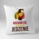 Koszulkowy Kocham Cię bardziej niż jedzenie - poduszka z nadrukiem 1