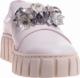 Pantofelek24 Beżowe skórzane damskie trampki creepersy /F8-2 11728 N0200/ 40 7