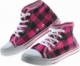 Pantofelek24 Wysokie damskie trampki z tkaniny w kratkę FUKSJA /E5-2 7629 S097/ 41 2