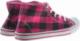 Pantofelek24 Wysokie damskie trampki z tkaniny w kratkę FUKSJA /E5-2 7629 S097/ 41 4