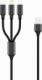 Kabel USB Techonic Forever kabel 3w1 USB - Lightning + USB-C + microUSB 1,0 m 2A czarny 1