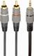 Kabel Gembird Jack 3.5mm - RCA (Cinch) x2 1.5m szary (CCA-352-1.5M) 1