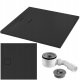 Brodzik Cersanit W S932-166 SET B459 BRODZIK KWADRATOWY TAKO SLIM 90X4 CZARNY MAT ( S932-154 ) + SYFON (VIRT)// KNC.B.TAKO.KW.90X4-CZ+SYF 6