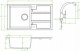 Zlewozmywak Laveo SBBA711T ZLEW BARBADOS GRANIT 1-KOM. Z OC. 44X76 CZARNY + SYF + BATERIA GRANIT 8/9 WYL. U // ZL.LA.BARBADOS-SBBA711T 2