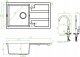 Zlewozmywak Laveo SBBA711T ZLEW BARBADOS GRANIT 1-KOM. Z OC. 44X76 CZARNY + SYF + BATERIA GRANIT 8/9 WYL. U // ZL.LA.BARBADOS-SBBA711T 5
