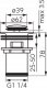 Ferro S283-BL-B SPUST KLIK-KLAK MAŁY G 1 1/4 CZARNY Z PRZELEWEM FERRO // S.SPUST.KLIK-KLAK-S283-BL-B 5