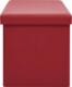 vidaXL vidaXL Składana ławka ze schowkiem, kolor winna czerwień, PVC 5