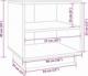 vidaXL vidaXL Szafki nocne, 2 szt., 40x34x40 cm, lite drewno sosnowe 9