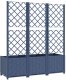 vidaXL Donica ogrodowa z kratką, ciemnoszara, 120x40x136 cm, PP 6