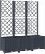 vidaXL Donica ogrodowa z kratką, ciemnoszara, 120x40x136 cm, PP 1
