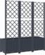 vidaXL Donica ogrodowa z kratką, ciemnoszara, 120x40x136 cm, PP 5