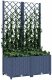 vidaXL vidaXL Donica ogrodowa z kratką, ciemnoszara, 80x40x136 cm, PP 3
