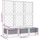 vidaXL vidaXL Donica ogrodowa z kratką, ciemnoszara, 120x40x121,5 cm, PP 8