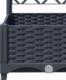 vidaXL vidaXL Donica ogrodowa z kratką, ciemnoszara, 120x40x121,5 cm, PP 6