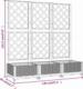 vidaXL vidaXL Donica ogrodowa z kratką, ciemnoszara, 120x40x121,5 cm, PP 7