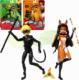 Playmates Toys Miraculous Biedronka Figurki Czarny Kot + Ruda Kitka i akcesoria 1