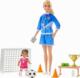 Lalka Barbie Barbie Zestaw 3 Lalki Barbie Trenerka piłki nożnej z bramką i akcesoriami 1