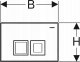 Przycisk spłukujący Geberit Przycisk uruchamiający Geberit Delta35, przedni, chrom błyszczący [1/10/180] 1