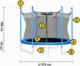Trampolina ogrodowa SunActive TR 12FT-2 z siatką wewnętrzną 12 FT 374 cm 4