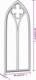 vidaXL Lustro do wnętrz, kolor piaskowy, 70x30 cm, żelazne 5
