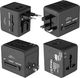 Media-Tech Adapter podróżny z wbudowaną ładowarką USB+5V (MT6208A) 1