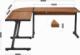 Biurko Mark Adler Leader 5.5 Orzechowe 147 cm x 112.5 cm 3