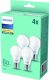 Philips Philips LED Bulb E27 4-Pack 8W (60W) 2700K 806lm 3