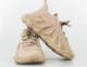 Estetino Sneakersy na koturnie tekstylne wiązane khaki-38 4