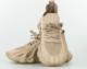 Estetino Sneakersy na koturnie tekstylne wiązane khaki-38 5