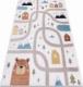 Dywany Łuszczów Dywan FUN Polar dla dzieci, uliczki, las, krem, 240x330 cm 1