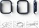 Ringke 2x Nakładka Ringke Slim do Apple Watch 7 (41 mm) Clear & Metallic Blue 3