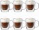 Florina Zestaw 6 sztuk Szklanki termiczne z uchem double wall Florina Malachit  400 ml 6